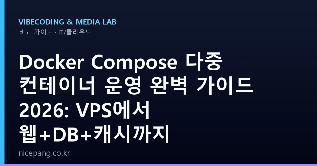 Docker Compose 다중 컨테이너 운영 완벽 가이드 2026: VPS에서 웹+DB+캐시까지