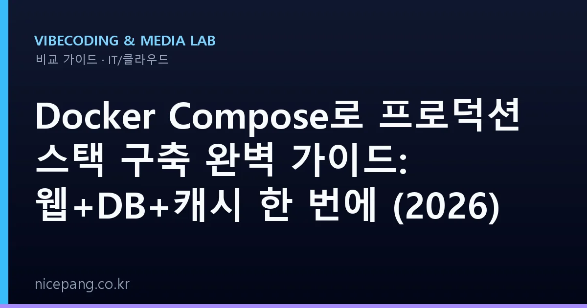 Docker Compose로 프로덕션 스택 구축 완벽 가이드: 웹+DB+캐시 한 번에 (2026)