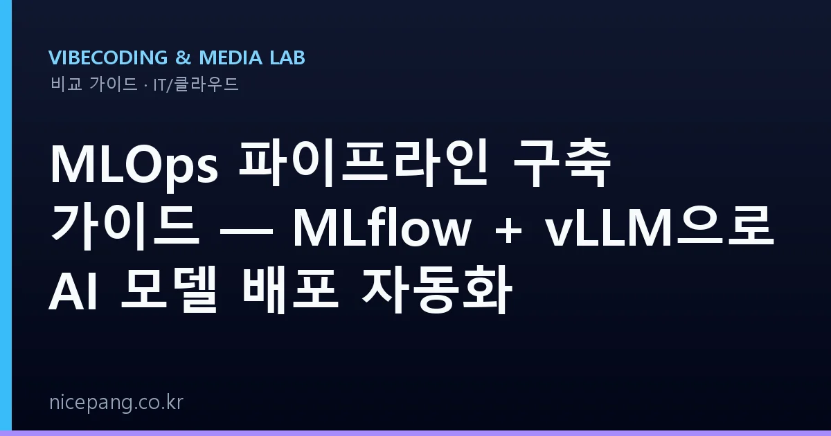 MLOps 파이프라인 구축 가이드 — MLflow + vLLM으로 AI 모델 배포 자동화