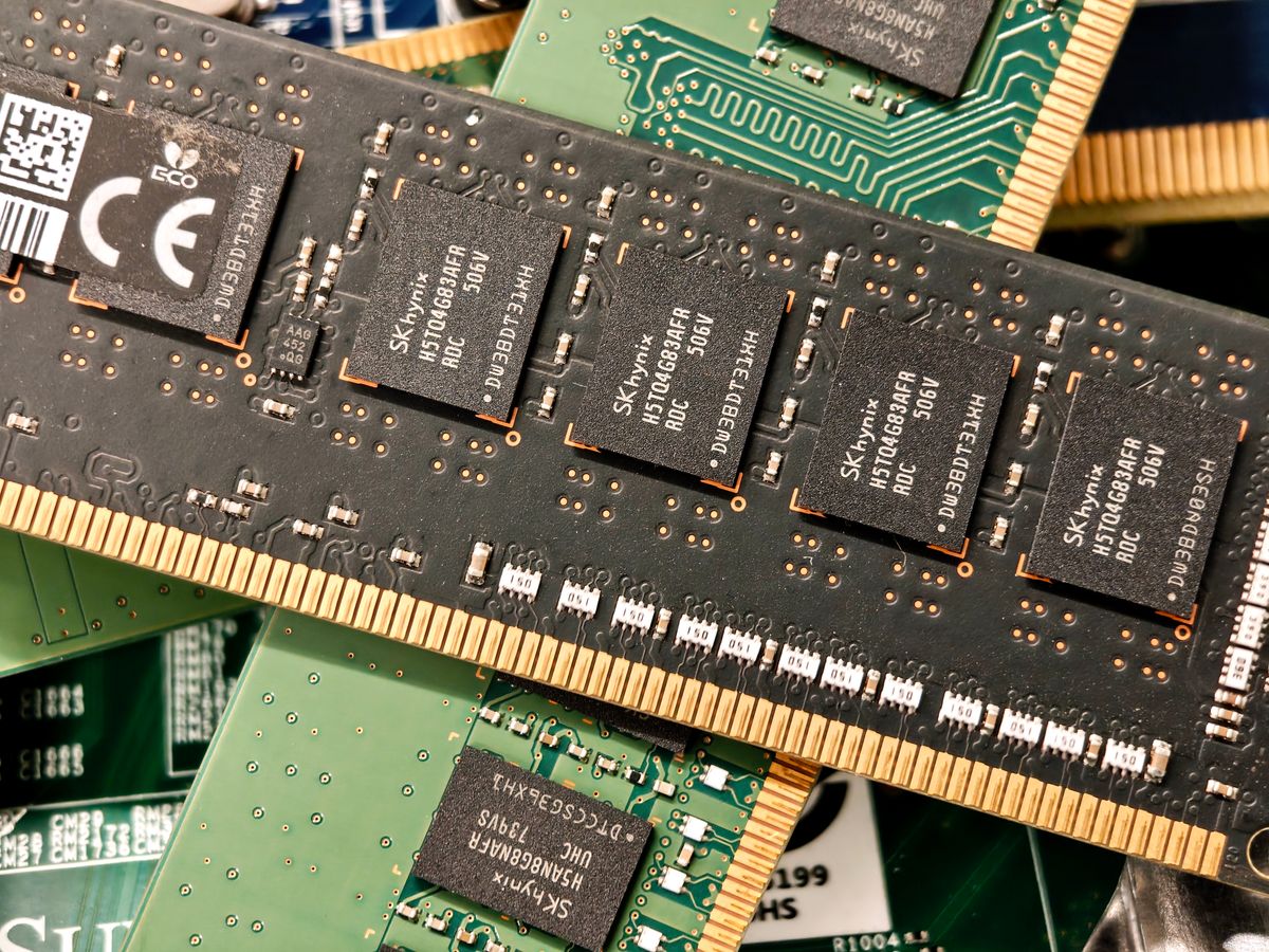 컴퓨터 RAM 메모리 모듈 클로즈업