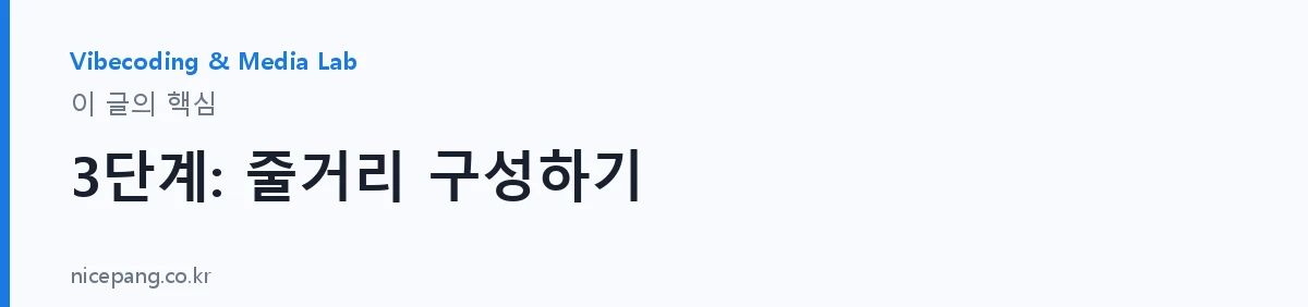 3단계: 줄거리 구성하기 — 요약