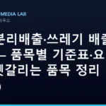 AI로 분리배출·쓰레기 배출일 관리 — 품목별 기준표·요일 달력·헷갈리는 품목 정리 (2026)